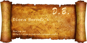 Diera Bernát névjegykártya